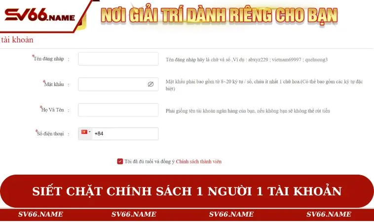 Siết chặt chính sách 1 người 1 tài khoản